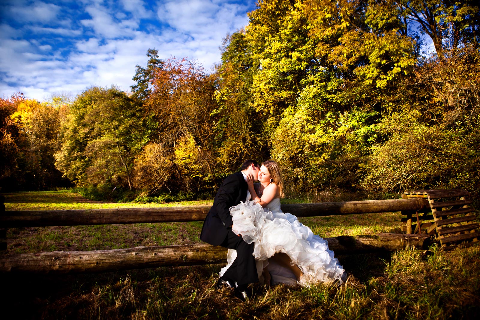 Brautkleid im Herbst 